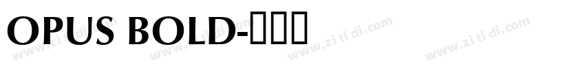 OPUS BOLD字体转换